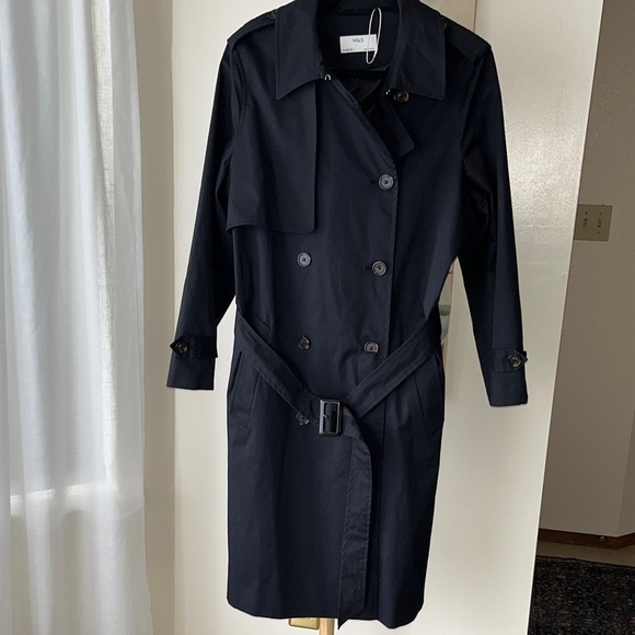 Marks & Spencer Jackets & Blazers - NWOT Marks and Spencer Classic Black Trench Coat